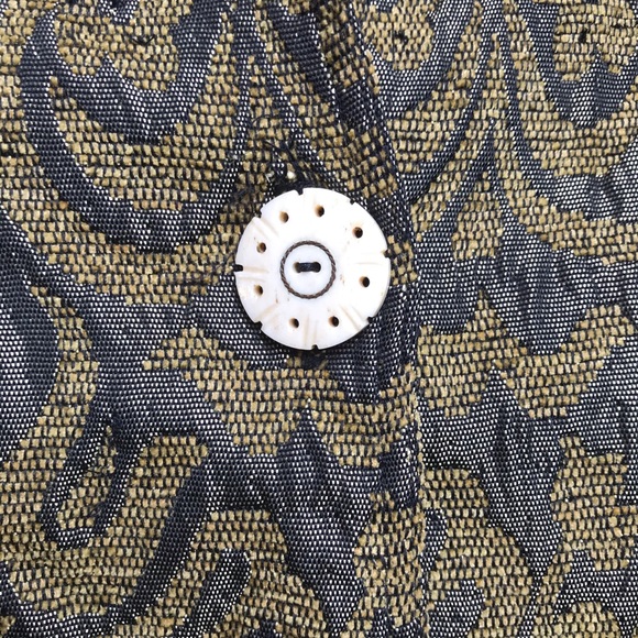 Indigo Moon Golden Brown Bone Button Jacket, EUC, 1X - Picture 5 of 14